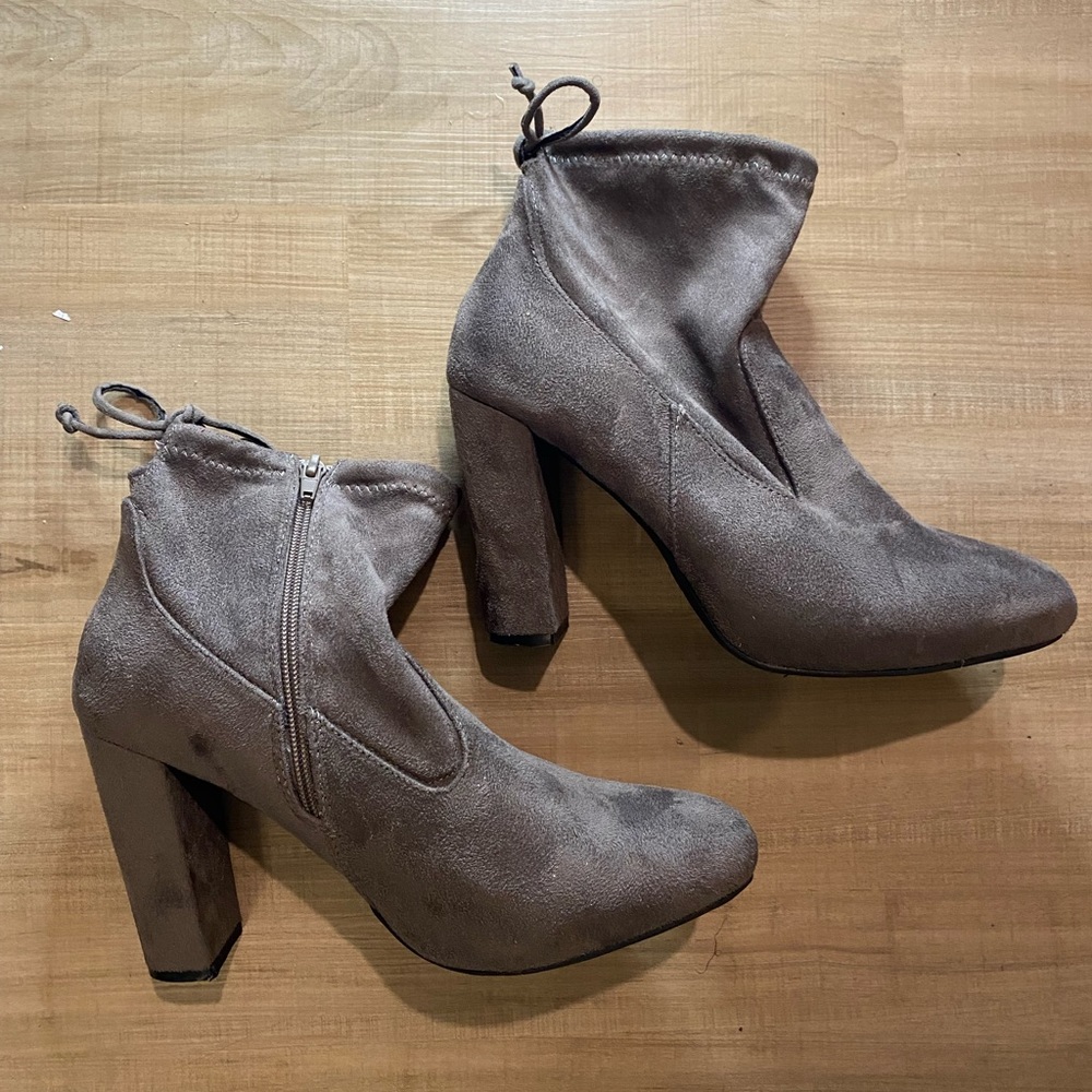 Gray Ankle Booties